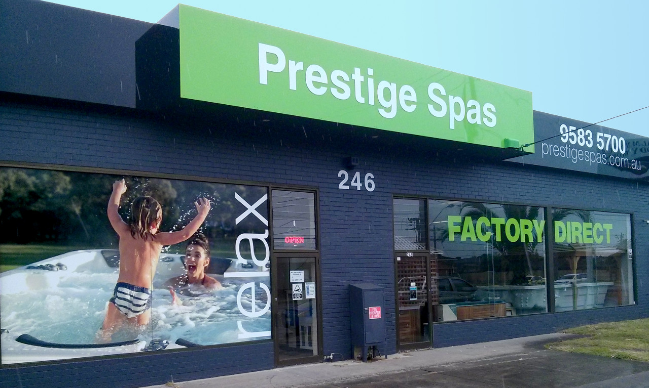 Prestige Spas showroom